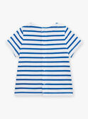Royal blue T-shirt with stripes print FAROLIVIER / 23E1BGS1TMCC209