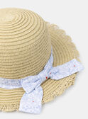 Straw hat with a floral print KAPETULA / 24E4BFN1CHA009