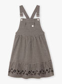 Girl's flowing gingham overalls dress BECHAETTE / 21H2PF21CHS090