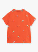Baby boy orange polo shirt CAWEDOU / 22E1BGP1POLF527