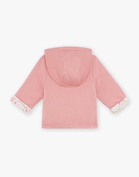 Soft pink tubic hooded vest FOUSIA / 23E0CF61VESD332