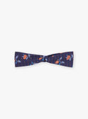Navy blue headband with floral print FAZOLI / 23E4BFR1BAN070
