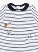 Off white striped sleep suit FEDIDI / 23E5BG22GRE001