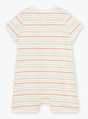 Baby boy's ecru striped romper CEILAN / 22E5BG53GRE001