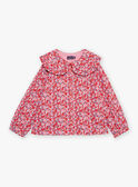 Pink, red and lilac blouse with floral print in brushed twill GORYETTE / 23H2PFD1CHE001