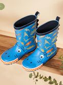 Blue rain boots with dinosaur print FEPLUIAGE / 23N10PG11D0C208