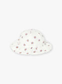 Flower-print ecru bob in cotton gauze LAANNA / 24H4BFI2CHA001