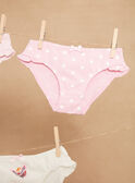 5 pink knickers with stripes, polka dots and butterfly prints, Girl