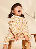 Off white jogging top with floral print FABABY / 23E1BF81JGH001