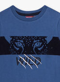 Child boy indigo blue T-shirt CINOAGE / 22E3PGK2TMC703