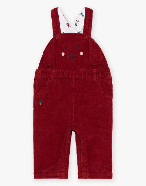 Red corduroy long jumpsuit DAPAULIN / 22H1BGX1SALF512