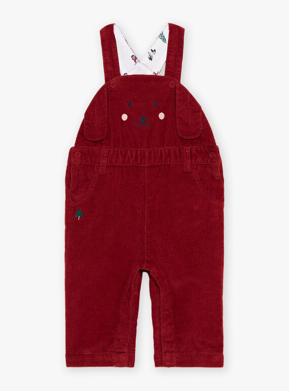 Red corduroy long jumpsuit DAPAULIN / 22H1BGX1SALF512