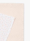 2 organic cotton gauze diapers, ecru and dragée pink KORINE / 24E0AF11LAND310
