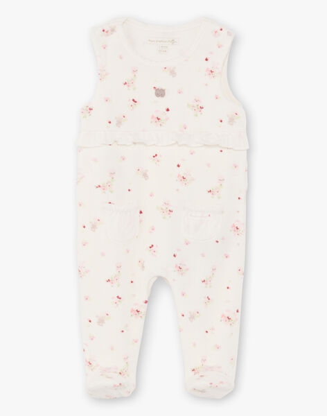 White and pink sleep suit and cardigan baby girl BONITA / 21H0NF42ENS301