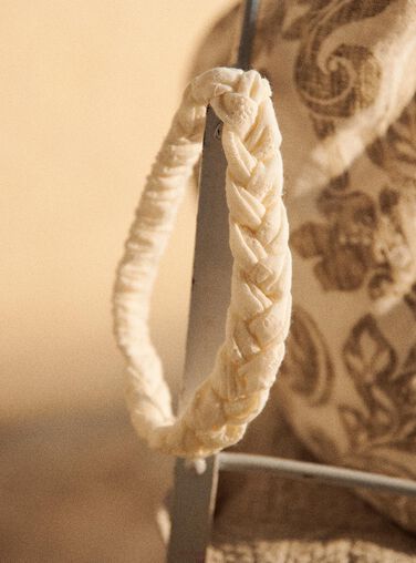 Ivory braided and embroidered headband Ivory braided and embroidered headband FREBANETTE / 23E4PFI1BAN005