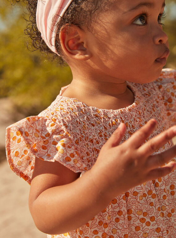 Ecru dress and panties in woven poplin FAURSULINE / 23E1BFP1ROB001