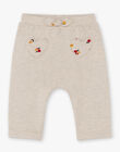 Baby girl beige jogging pants BAEMELINE / 21H1BF51JGBA011