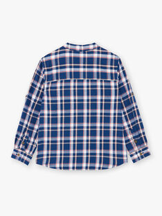 Blue and white checkered cotton twill shirt ZAGRAGE / 21E3PGI1CHM705