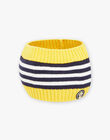 Navy blue striped print knit snood FILARGO / 23E4BG51SNO070