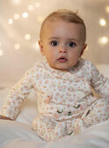 Baby girl pink floral print romper CEDANAE / 22E5BF43GRE001
