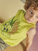 Blue tank top with shark design child boy CYDEBAGE4 / 22E3PGT2DEB108