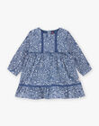 Baby girl's corduroy floral print dress BAKORALIE / 21H1BFL1ROB715