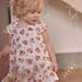 Baby girl chalk and floral print bloomer dress