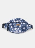 Quilted blue and white fanny pack with floral print LEPACHETTE / 24H4PFJ1BES001
