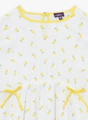 Ecru beach tunic with lemon print KLUKAFETTE / 24E4PFG1TDP001