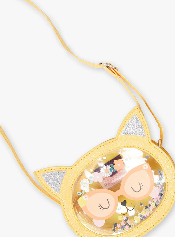 Yellow shoulder bag cat head animation ZITRONETTE / 21E4PFO1BESB104
