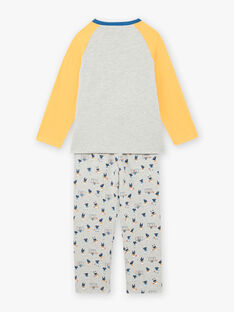 Boy's grey pyjama set with fancy print BIBASKAGE / 21H5PG73PYJ943