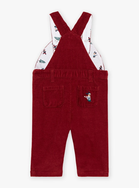 Red corduroy long jumpsuit DAPAULIN / 22H1BGX1SALF512