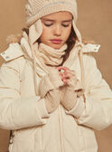Beige knitted gloves GRAVYETTE / 23H4PF61GAN114