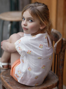 White and yellow blouse child girl ZIBOETTE / 21E2PFO1CHE000