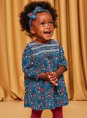 Blue duck dress with floral print