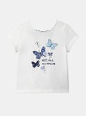 Ecru butterfly T-shirt LEPAPYETTE / 24H2PFJ1TMC001
