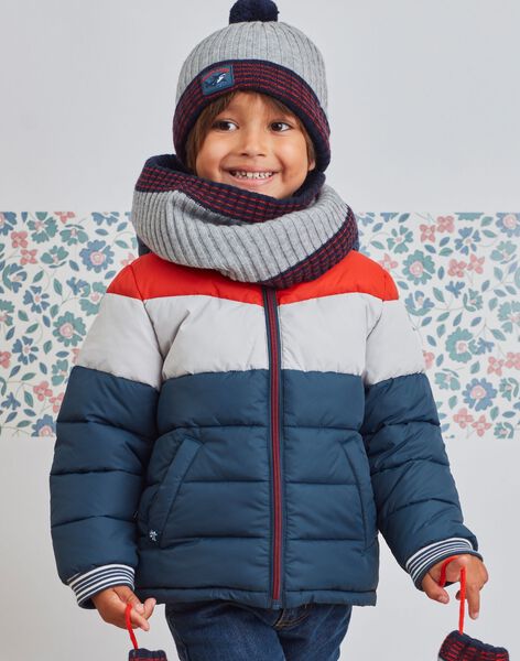 Baby boy's three-colored fleece lined parka BASIOTAGE / 21H3PGE1PARC230