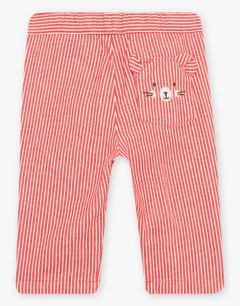Red and ecru striped pants DAECTOR / 22H1BGE2PAN050