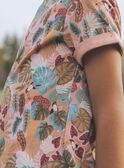 Peach tropical print T-shirt FICHEMAGE / 23E3PGD1TMC413