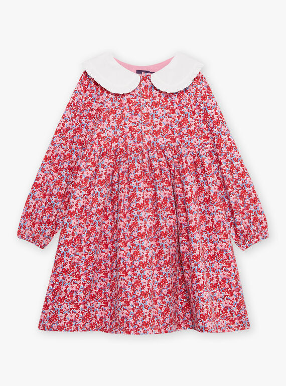 Pink, red and lilac floral print dress | Girl | Sergent Major