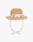 Baby girl straw hat with floral details CALOVE / 22E4BFJ1CHA009
