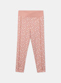 Pink floral print leggings KRILEGETTE / 24E2PFB1LGS415