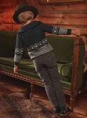 Bottle-green jacquard sweater GLEPIAGE / 23H3PGQ1PULG611