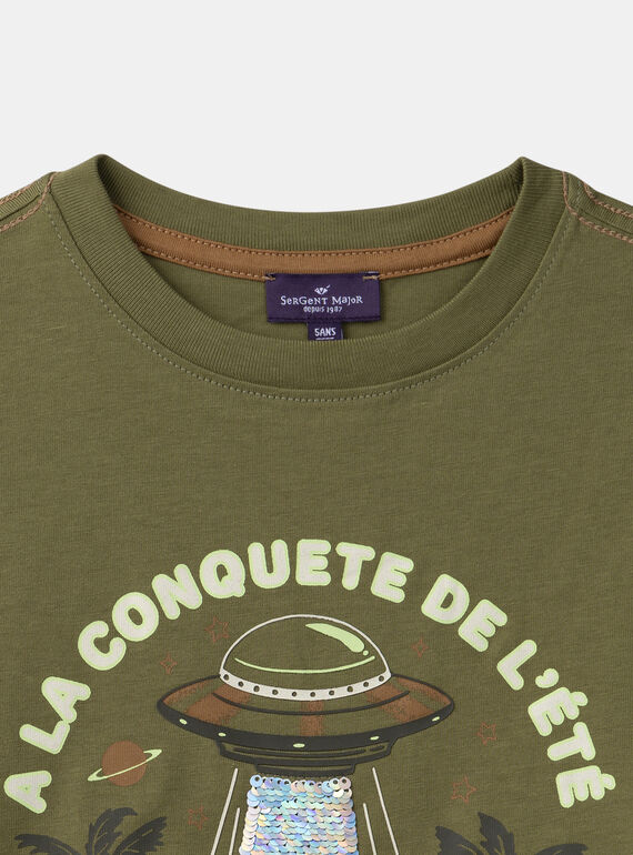 Kaki TEE SHIRT SS MLEOVNAGE / 25E3PGO3TMC604