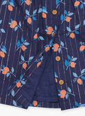 Navy blue dress and panties with fruit print FAZOE / 23E1BFR2ROB070