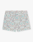 Child girl's flowery denim shorts CUISHOETTE / 22E2PFJ1SHO632