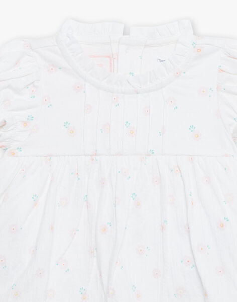 White flower print dress and baby crush FOLINA / 23E0CFT1ROB000