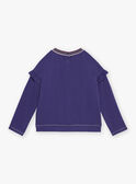 Purple ruffled long-sleeve sweater GRITETTE / 23H2PFE1TML718