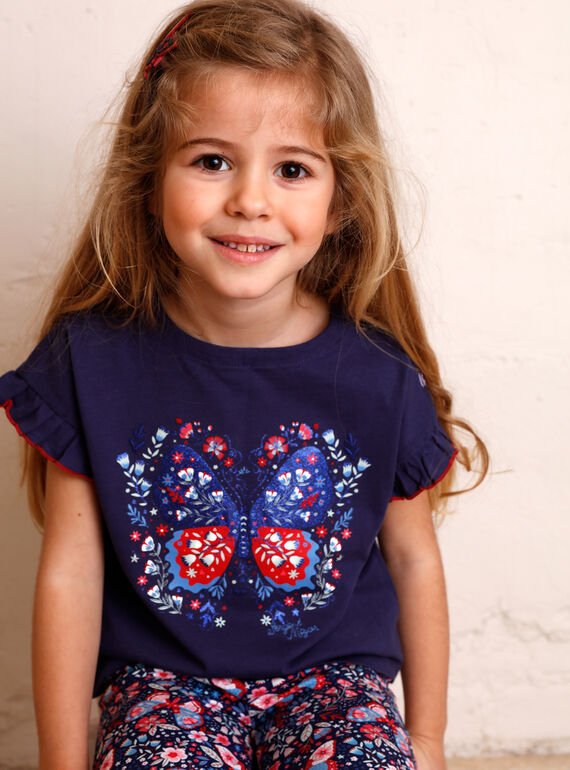 T-shirt short sleeves blue horizon child boy ZOTISETTE / 21E2PFB1TMC216