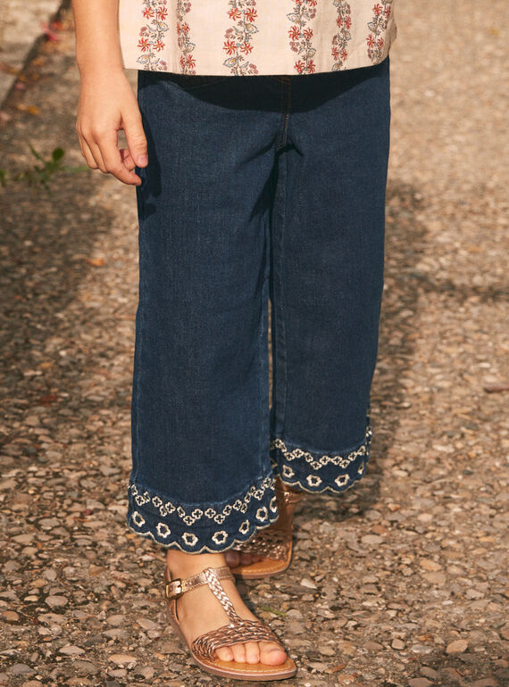 Embroidered wide-leg jeans KIJINETTE / 24E2PFC1JEAK005